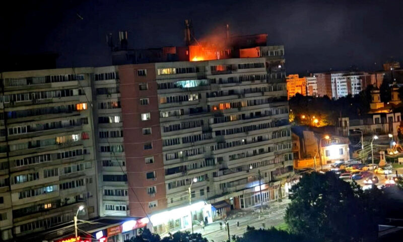 Armed Russian drone slams into Romanian apartment building, leaving two injured