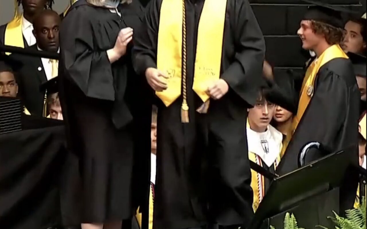Texas teen Austin Metcalf’s twin brother accepts posthumous diploma at graduation — year after deadly track meet stabbing