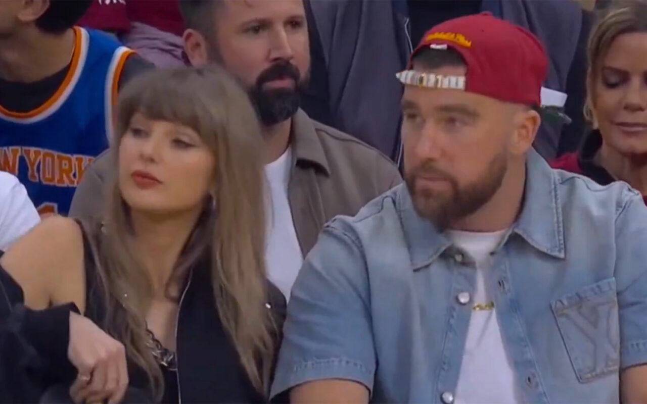 Travis Kelce, Taylor Swift take in Knicks-Cavaliers Game 3 courtside in Cleveland