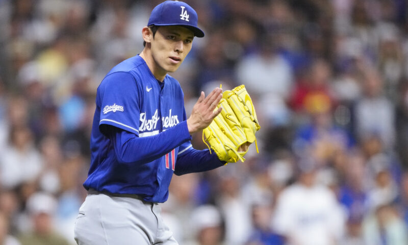 Dodgers bullpen sets record-long scoreless streak to snap Brewers skid
