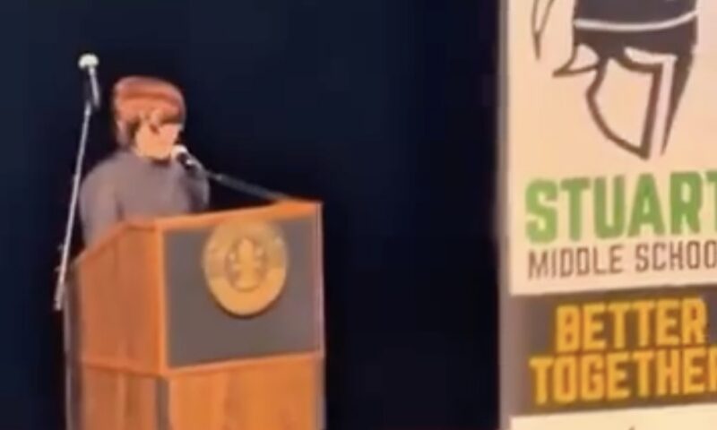 Gay middle-schooler blasts ‘f–king ridiculous’ school in viral graduation speech
