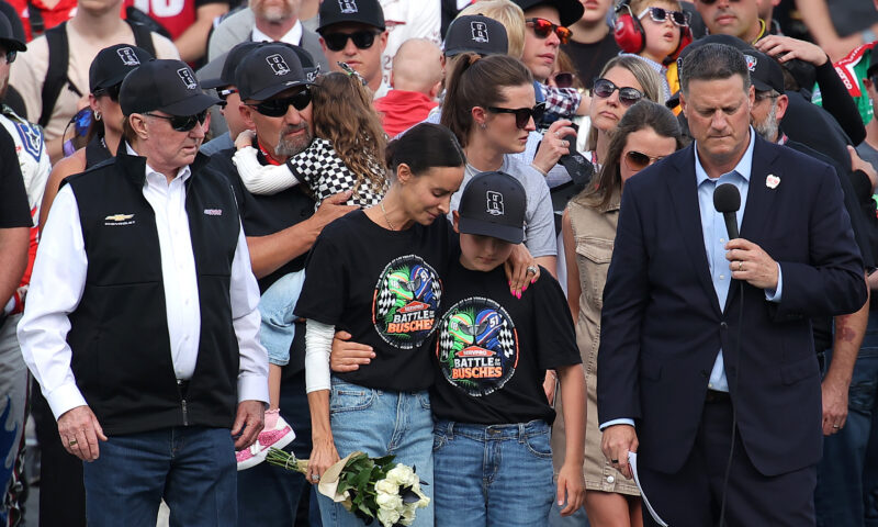 Kyle Busch’s wife, kids make first public appearance since racer’s death for emotional moment of silence at Coca-Cola 600