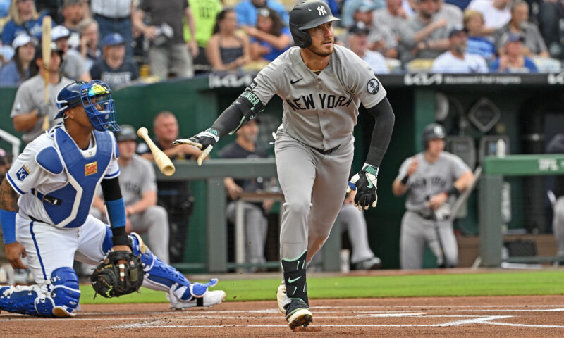 Yankees pound out 24 hits to steamroll Royals in much-needed laugher for third straight win