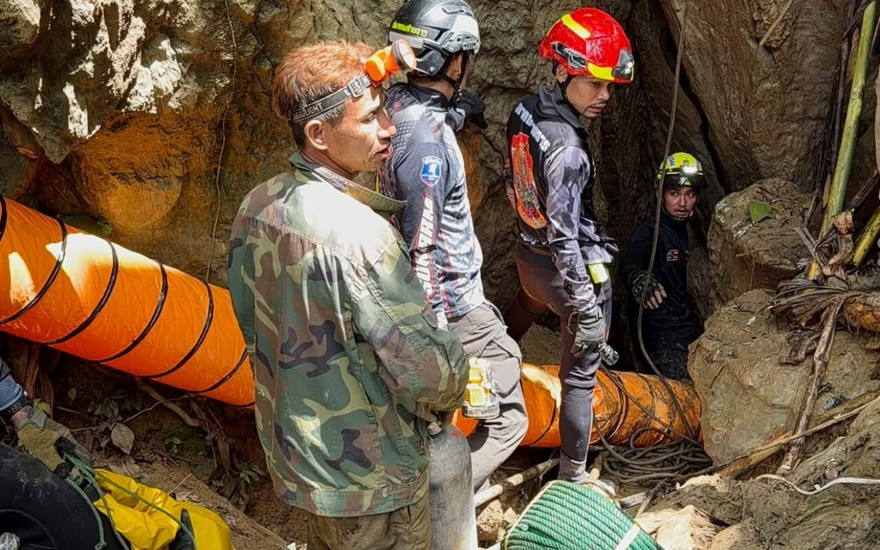 Desperate search for 7 villagers trapped in a flooded Laos cave enters seventh day