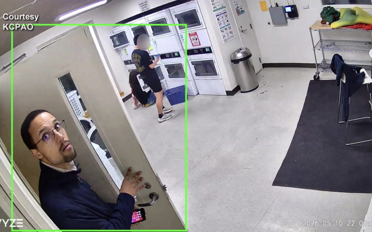 Chilling video shows accused killer stalking college student minutes before laundry room murder