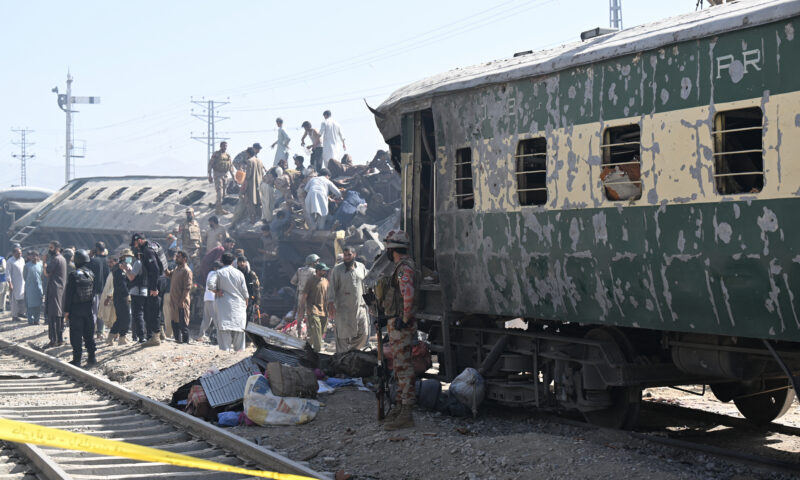 Deadly suicide blast rips through Pakistan train route, killing at least 23