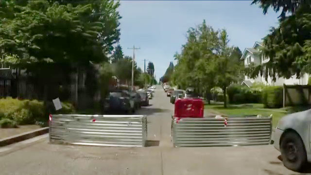 Terrified Seattle neighborhood builds massive barricade across streets amid horrific crime wave