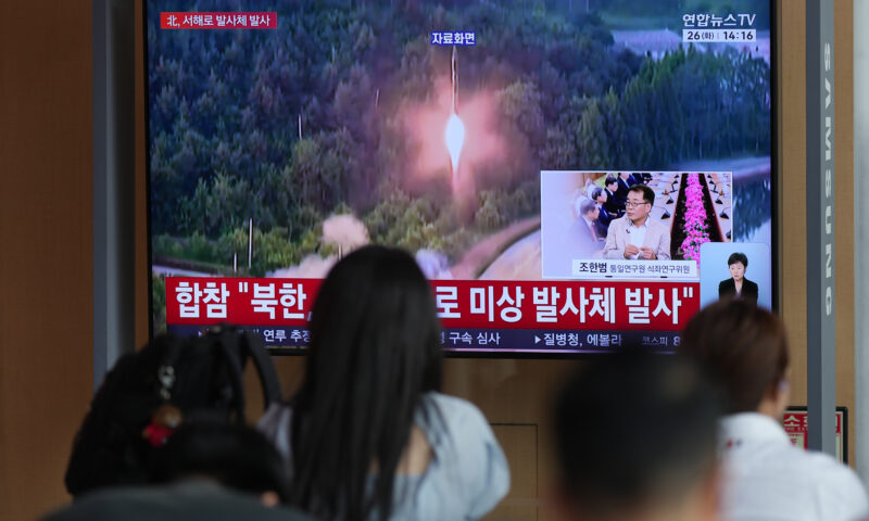 North Korea launches ballistic missiles over the sea in latest show of force