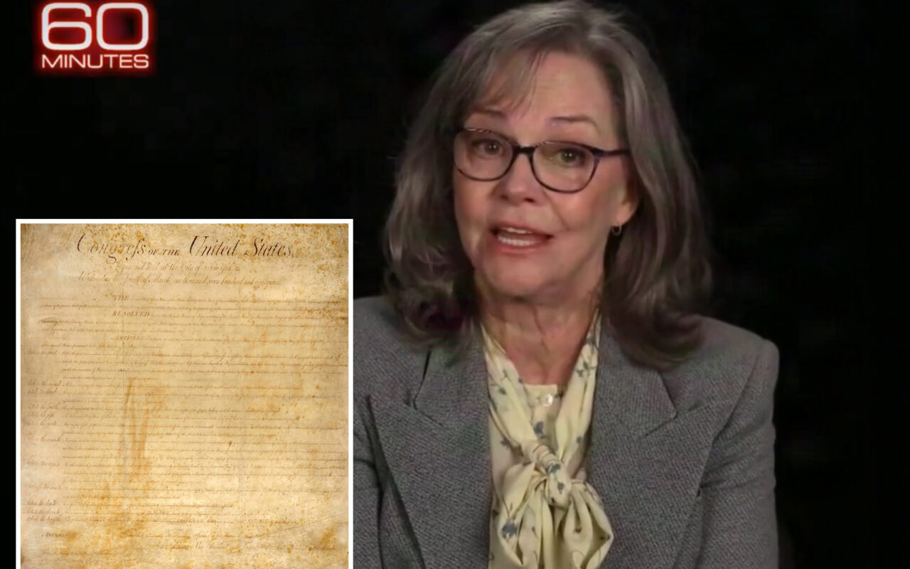 Hollywood icon Sally Field reminds a fractured nation of the brilliance of the Constitution