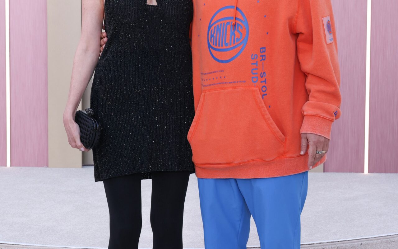 Adam Sandler dresses down in Knicks sweats at wife’s film premiere