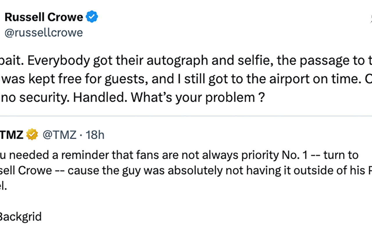Russell Crowe speaks out after viral confrontation with autograph seekers outside Paris hotel