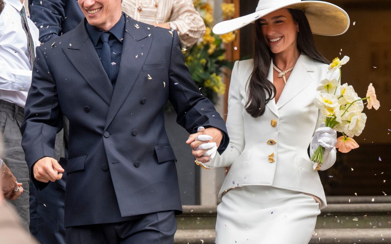 Dua Lipa Wears Bianca Jagger-Inspired Wedding Look to Marry Callum Turner
