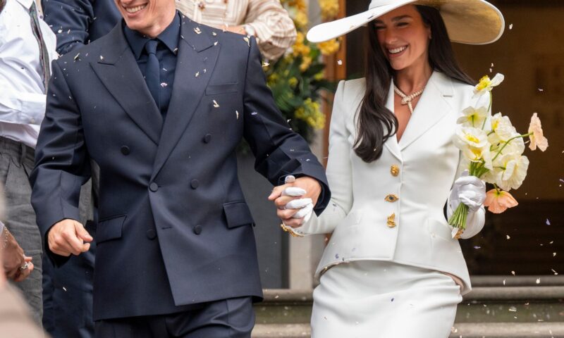 Dua Lipa Wears Bianca Jagger-Inspired Wedding Look to Marry Callum Turner