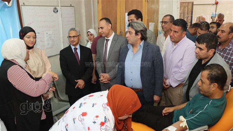 «خليك إيجابي»، محافظ بني سويف يشهد انطلاق الحملة القومية للتبرع بالدم