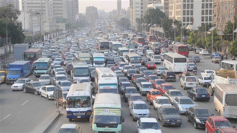 حالة المرور اليوم، كثافات متحركة بمحاور القاهرة والجيزة