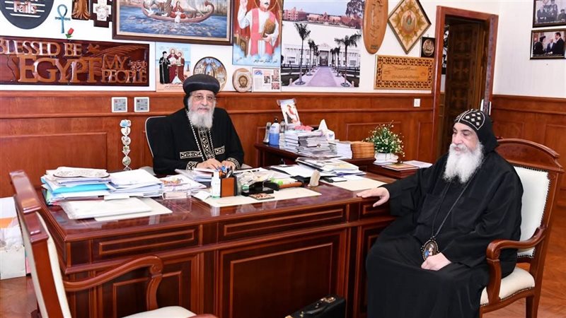 البابا تواضروس يتلقى تقريرا عن دير الأنبا بولا البحر الأحمر