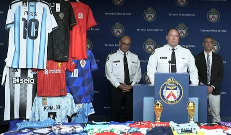 Toronto police seize $2.5 million worth of fake soccer gear ahead of World Cup