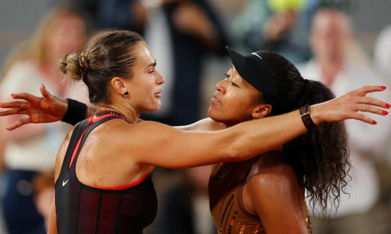 Sabalenka downs Osaka to reach French Open quarter-finals