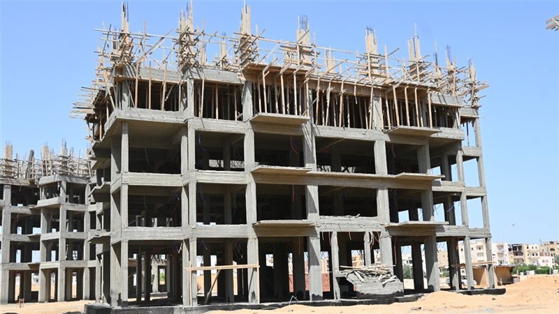 معدلات تنفيذ شقق الإسكان الأخضر بالعبور الجديدة