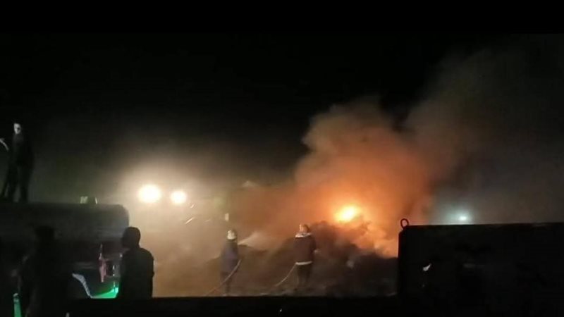 حريق في منزل مكون من 3 طوابق بعزبة عاشور بالفيوم