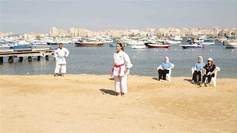 انطلاق منافسات الكاتا الشاطئية بالإسكندرية بحضور قيادات الكاراتيه واتحاد البحر الأبيض المتوسط