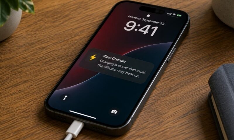 ماذا تعني رسالة Slow Charger التي قد تظهر عند شحن هاتف آيفون؟