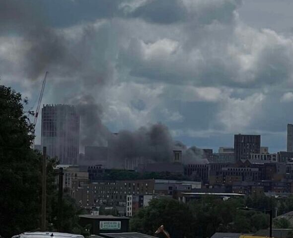 Sheffield fire LIVE: Blaze erupts in city centre as thick smoke seen for miles