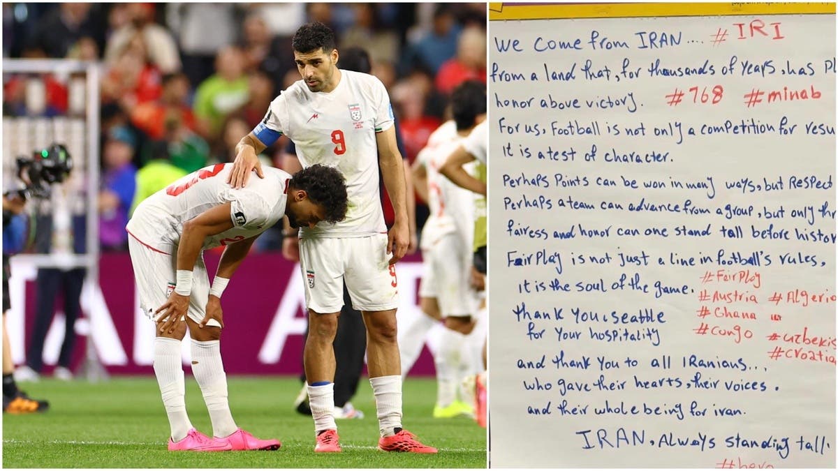 منتخب إيران يترك رسالة “مؤثرة” في غرفة الملابس بعد التعادل مع مصر