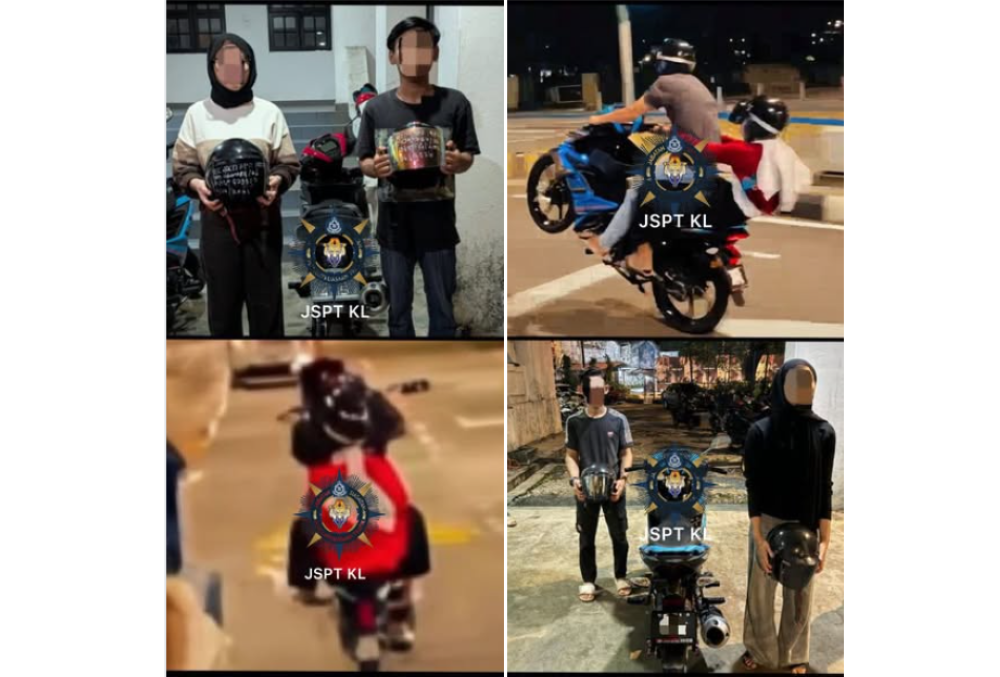KL traffic cops arrest six, four minors, after viral wheelie stunts with pillion daredevils spark outrage