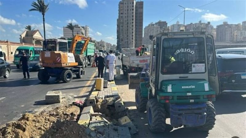 استجابة لشكاوى المواطنين، تركيب إشارة مرورية بشارع مصطفى كامل في الإسكندرية