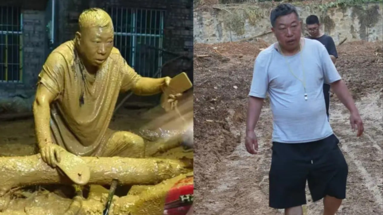 ‘Mud Buddha’: China official covered in sludge during mudslide while helping villagers evacuate