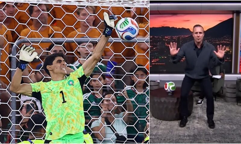 فيديو.. مذيع أميركي يقلد تصديات بونو أمام هولندا على الهواء
