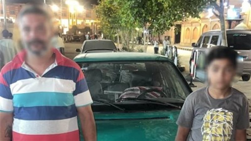 ضبط طفل صدم آخر بسيارة والده في حدائق أكتوبر، والأب: “أخذها دون علمي”