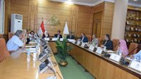 رئيس جامعة بنها يترأس اجتماع لجنة المنشآت لمتابعة المشروعات الإنشائية والخطة الاستثمارية