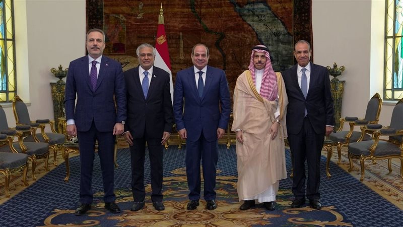 تفاصيل مباحثات السيسي مع وزراء خارجية باكستان وتركيا والسعودية (صور)