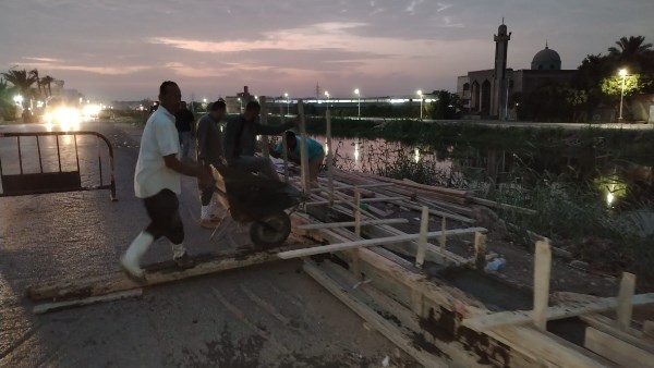 بطول 2 كم..إنشاء سور خرسانى على ترعة المريوطية للحد من الحوادث المرورية