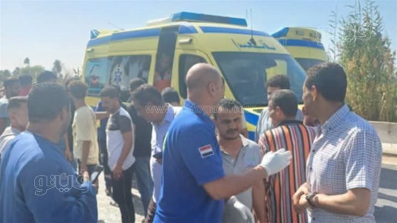 إصابة 5 أشخاص بينهم رقيب شرطة في انقلاب سيارة بالمنيا