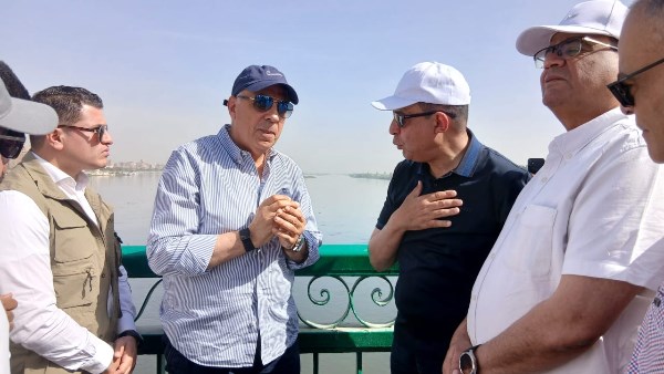 هاني سويلم ومحافظ المنيا يتابعان مشروعات الري وتطهير المجاري المائية