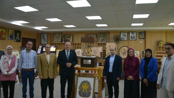 افتتاح معرض مشروعات طلاب قسم ترميم وصيانة الآثار بدمياط