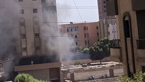 حريق داخل مخزن مستلزمات طبية ببنها
