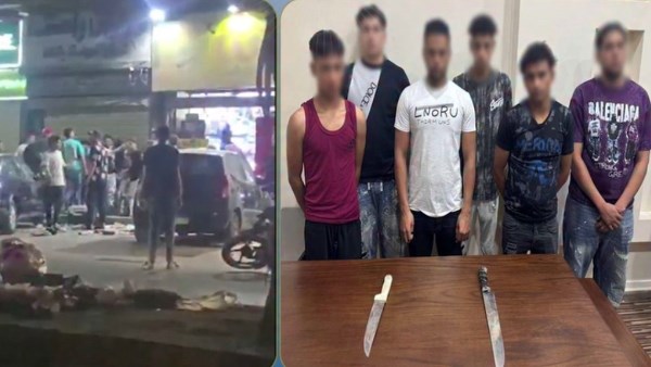 القبض على 6 عاطلين تشاجروا بالأسلحة البيضاء بالجيزة