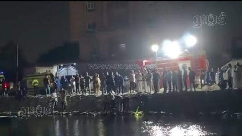 انتشال جثمان سائق سيارة ربع نقل سقطت في ترعة المريوطية (صور)
