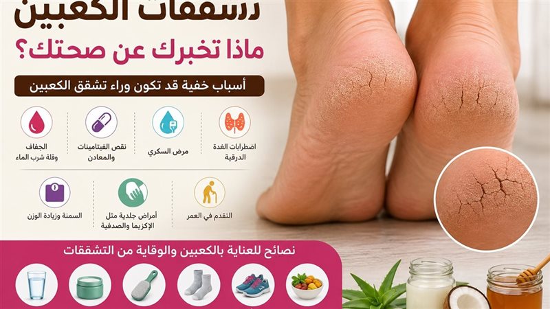 7 رسائل صحية يكشفها تشقق الكعبين لا تتجاهليها
