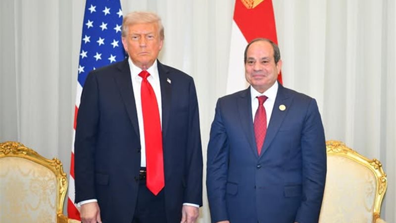 السيسي يوجه الشكر لـ ترامب للمساعدة في حل أزمة سد النهضة