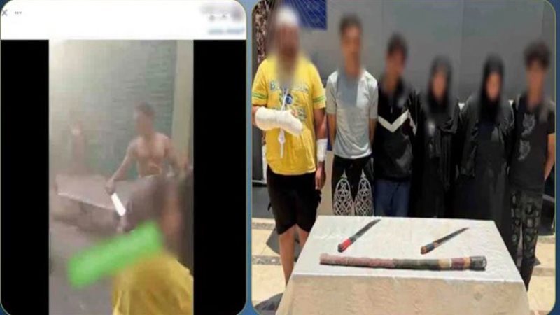ضبط طرفي مشاجرة بالأسلحة البيضاء في البساتين (فيديو)