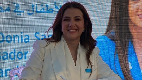 ظهور خاص لإبنة دنيا سمير غانم في احتفالية تعيينها سفيرة للنوايا الحسنة لليونيسف