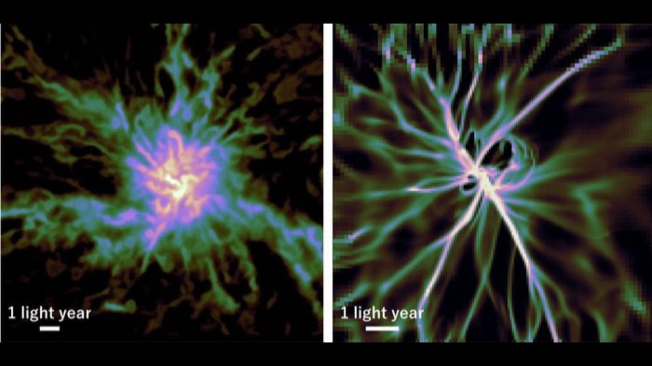 Shockwaves from dying stars may sculpt ‘cosmic wagon wheel’ stellar nurseries, simulations reveal