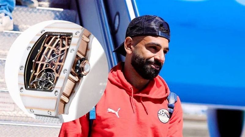 نادرة ومزيج من ألياف الكوارتز والذهب، ساعة محمد صلاح تخطف الأضواء في كأس العالم (صور)