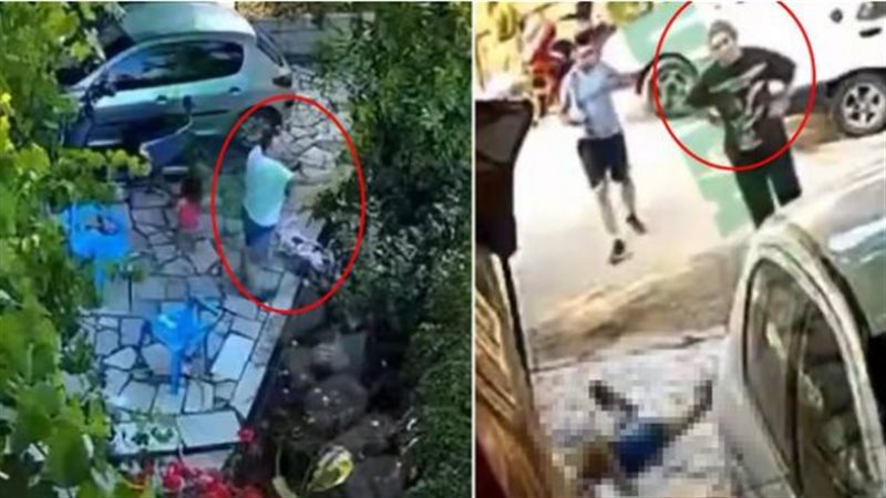 مقطع مرعب، لحظة إطلاق النار على عائلة ووفاة الأب بسبب صوت الباب (فيديو)