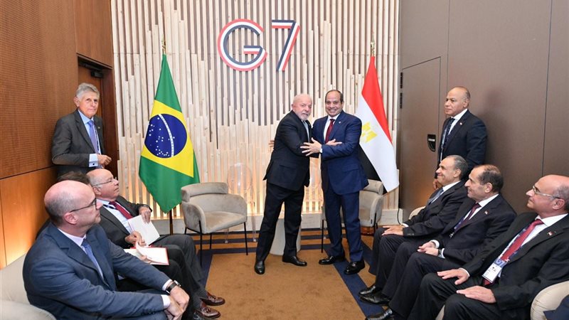 السيسي والرئيس البرازيلي يتوافقان على أولوية الحلول السلمية لأزمات الشرق الأوسط وأفريقيا (صور)